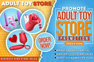 adult toy store promotion, shopify adult toys store promotion, market adult web