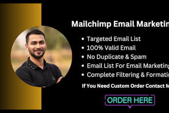 do mailchimp template design,email marketing and targeted email list building