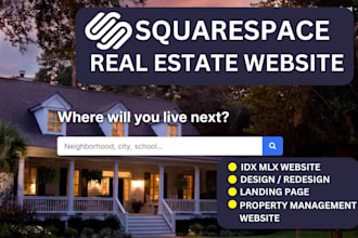 do squarespace real estate website property management website mls website