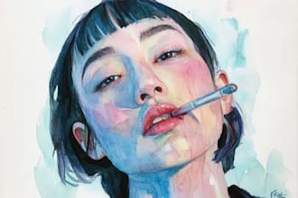 make a watercolor portrait