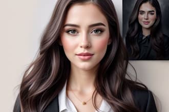 draw realistic portrait illustration from photo