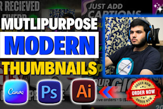 create professional youtube thumbnail podcast livestream