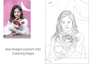 trace any photo into a coloring book pages
