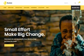 design fundraising, crowdfunding, ngo website to collect donation