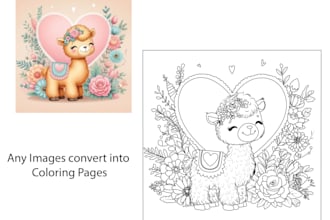 trace any images into a coloring book pages