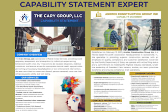design effective government capability statement, business capability statement