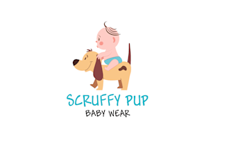 design awesome cute baby outfit logo