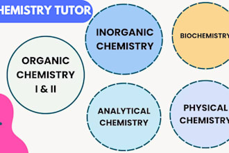 assist you organic inorganic analytical physical general chemistry