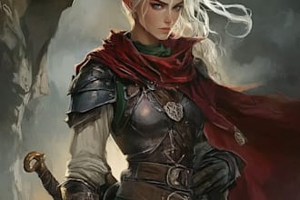 make a character illustration for a video game or science fiction