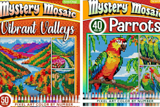 create unique mystery mosaics color by number coloring books for adults