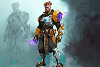 draw fantasy or sci fi concept character
