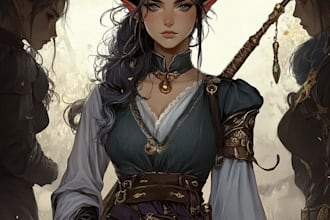create dnd character art and dnd character art