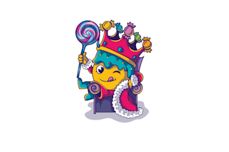 design awesome candy shop mascot logo
