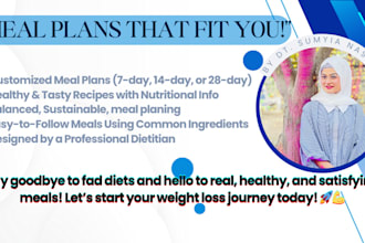 give you a customized meal plan
