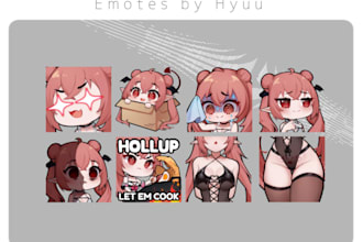 make custom cute chibi twitch emotes for your discord or stream