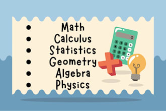 tutor probability, statistics, calculus, geometry, algebra