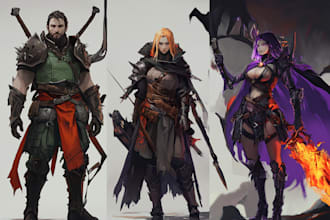 draw fantasy concept art or illustration