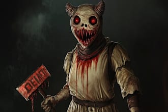 draw horror character illustration