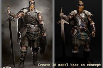 create 3d realistic model with texturing