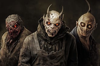 create fantasy, dnd, horror digital art with your character