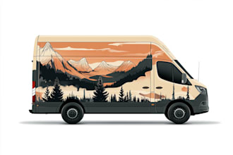 do car wrap design, vehicle sticker or decals wraps design