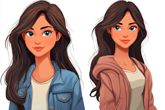 create cartoon character or avatar in vectors