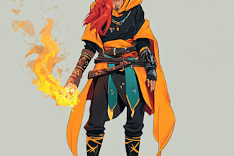do a game character art and dnd character art