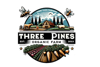 design unique natural landscape eco hemp agriculture farm organic logo