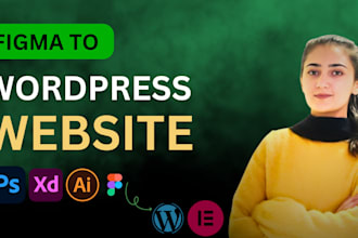 convert figma to wordpress, psd to wordpress, figma to elementor