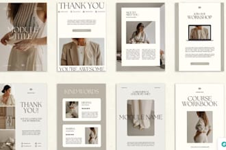 design canva ebook online course workbook design PDF lead magnet recipes book