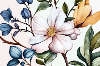 paint watercolour botanical illustrations