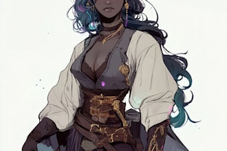do a dnd character art and dnd character art