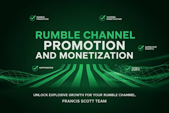 do organic rumble video prom0tions, rumble promotion, rumble channel promotion