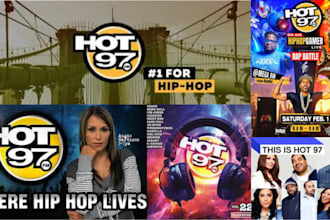 professionally play your songs and ads on hot 97 new york radio live