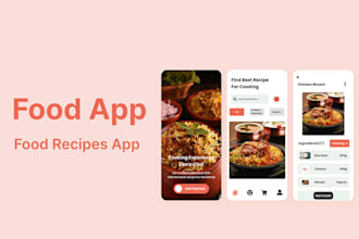 create ai cooking recipe app, ai food recipe app, ai food channel,restaurant app