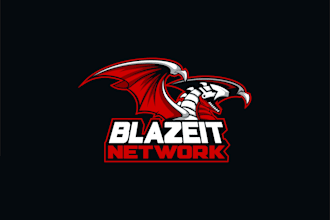 create an aggressive fire breathing dragon logo design