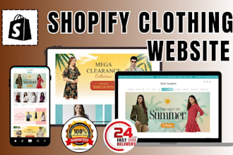 build or clone your clothing brand website using shopify or woocommerce