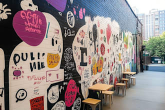 design custom doodle wall art, decals, murals, wallpaper