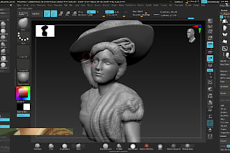 create a high quality 3d head bust character model 3d face sculpt for 3d print