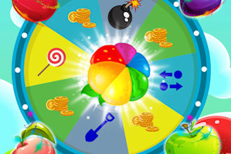 design 2d game asset, icons, UI, props, match 3, background