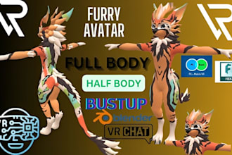 create anime vrc character and 3d vtuber 3d vrchat avatar vrchat world in unity