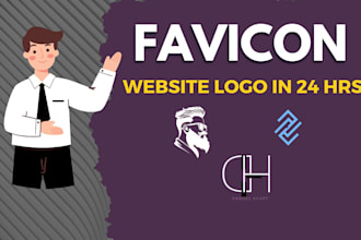 design best favicon logo icon for your website in 24 hrs