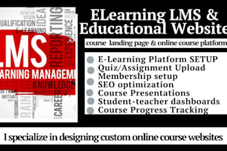 setup engaging elearning website with moodle, tutor lms learnworld, podia, skool