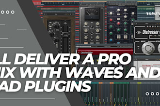 deliver a pro mix with waves and uad plugins