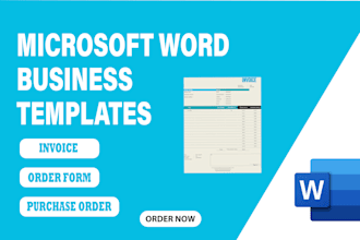 create ms word invoice, order form, purchase order and business templates