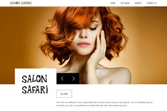 build spa website, salon website, hair extension website, beauty website, glam
