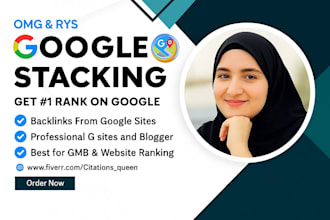 create google authority stacking with rys and omg style for local SEO