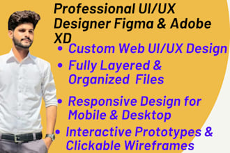 create modern responsive web UI UX in figma and xd
