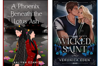 create romance book cover, fantasy, dark romance and ebook cover