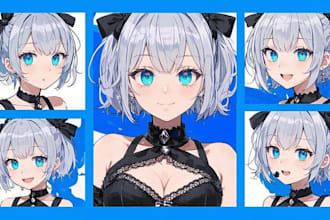 draw chibi pngtuber rig png tuber live2d model vtuber giftube pngtuber, pngtuber